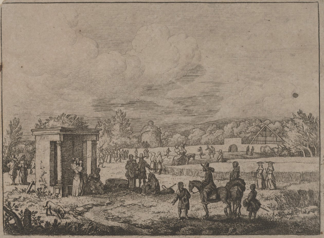 A primavera em Watroz, c.1650 (gravura) de Allart van Everdingen