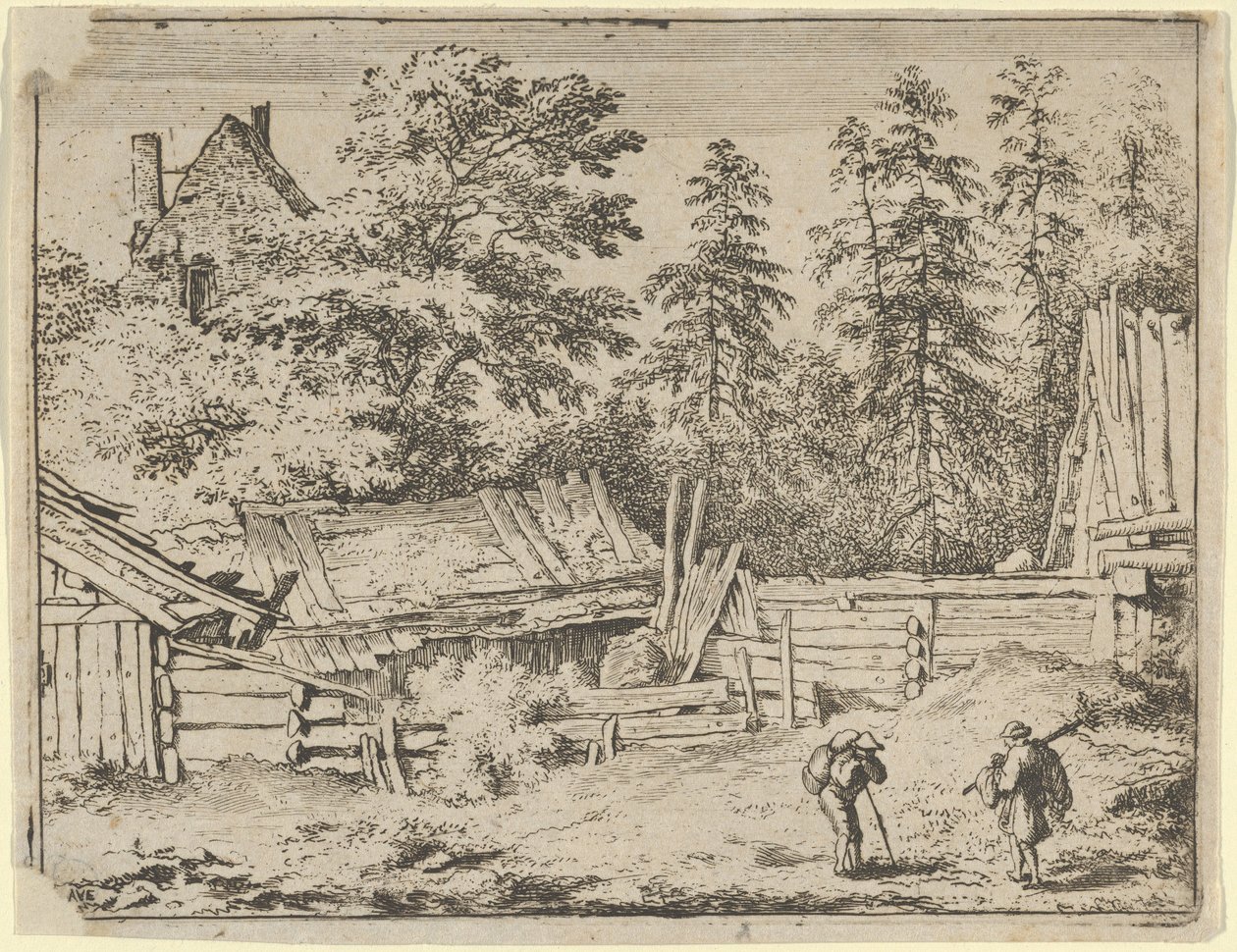 As Três Casas, século XVII. de Allart van Everdingen