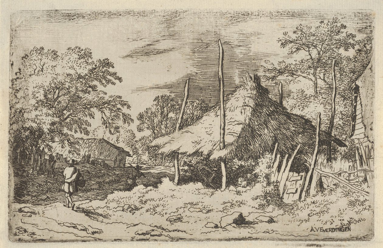 A roda sob o Haybarn, século XVII. de Allart van Everdingen