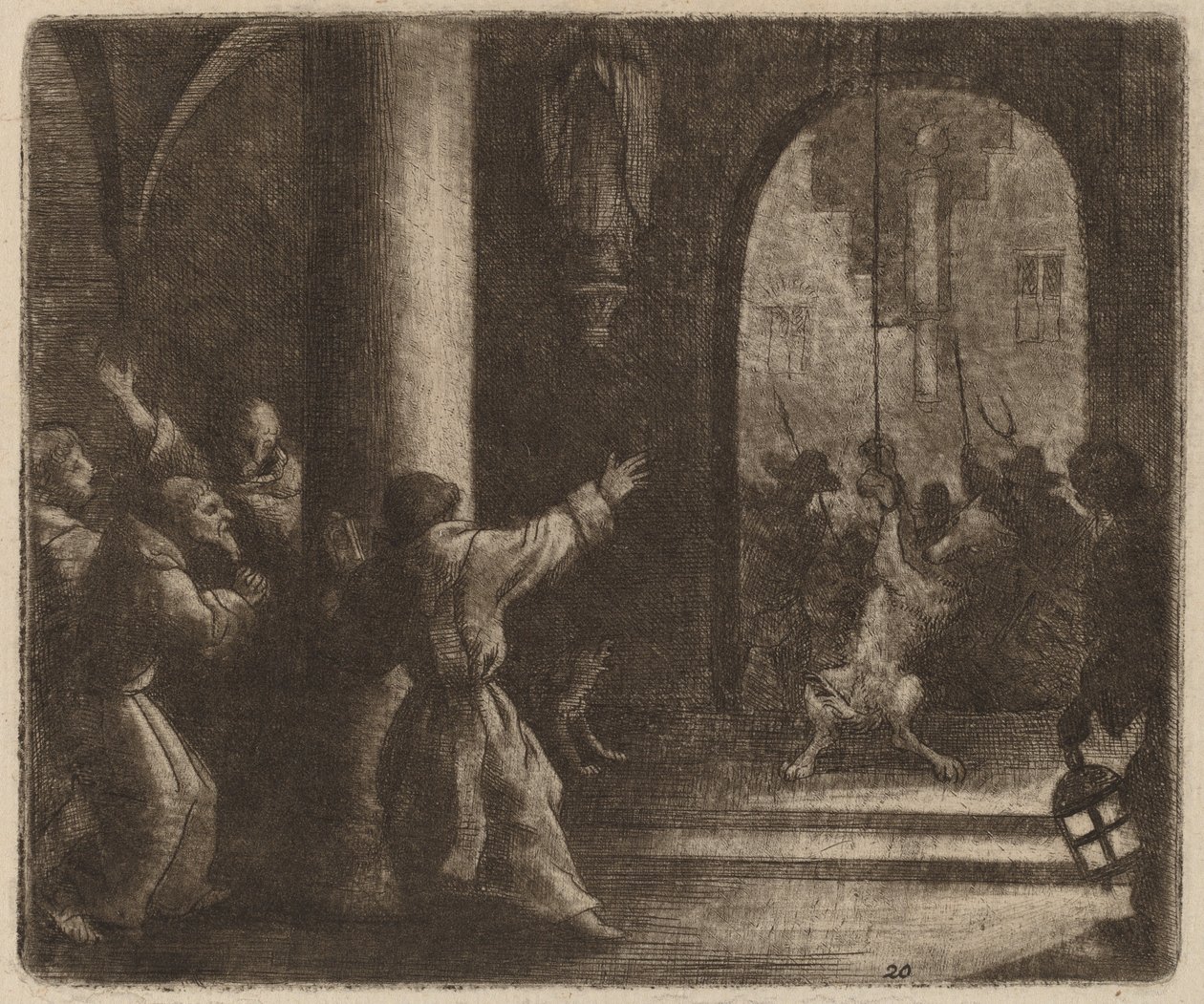 O Lobo e o Sino do Convento, provavelmente c. 16451656. de Allart van Everdingen