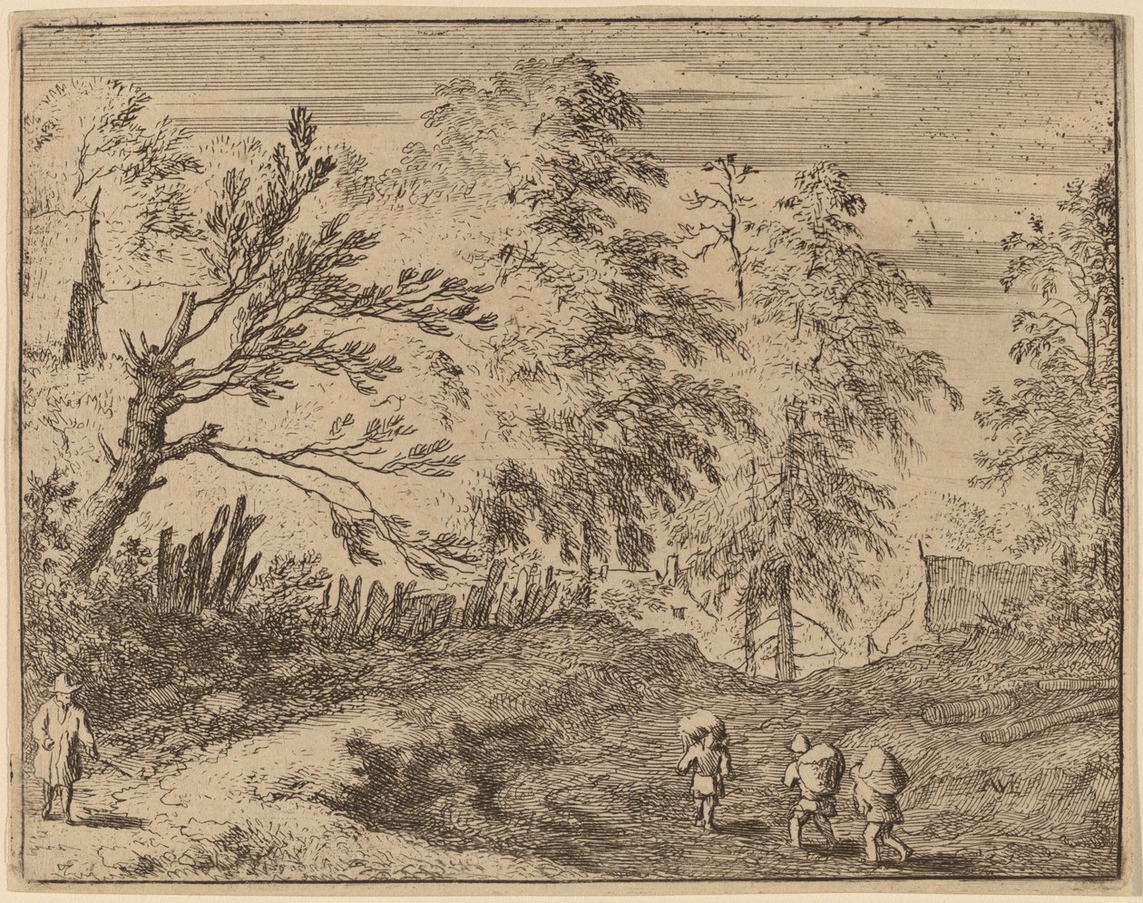 Três Porteiros, provavelmente c. 16451656. de Allart van Everdingen