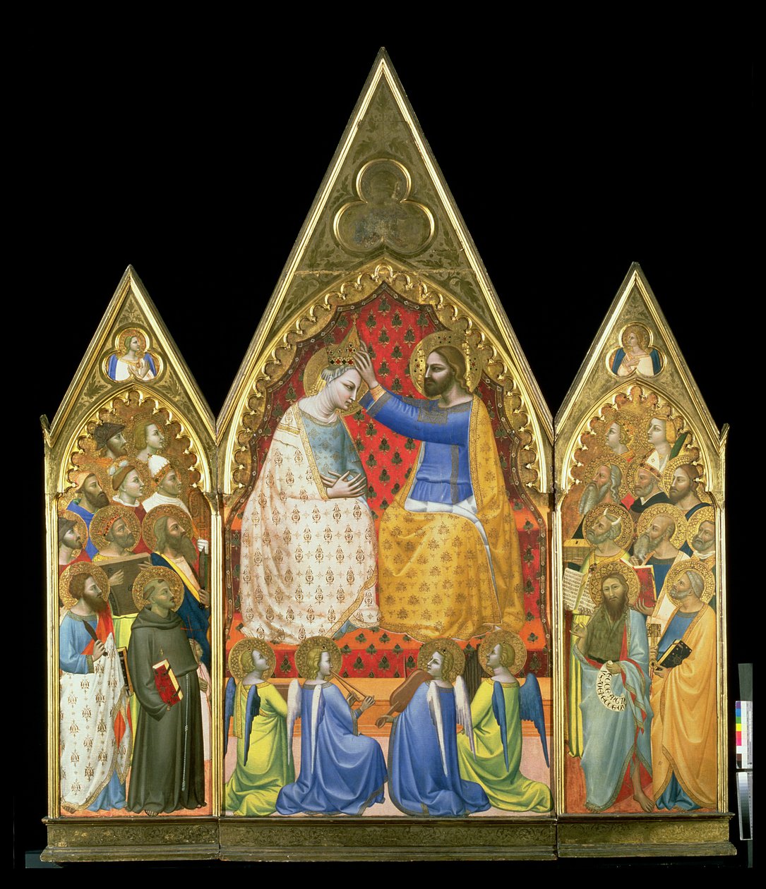 Coroação da Virgem (tempera no painel) de Allegretto Nuzi