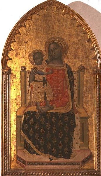 Madonna e Criança Enthroned de Allegretto Nuzi