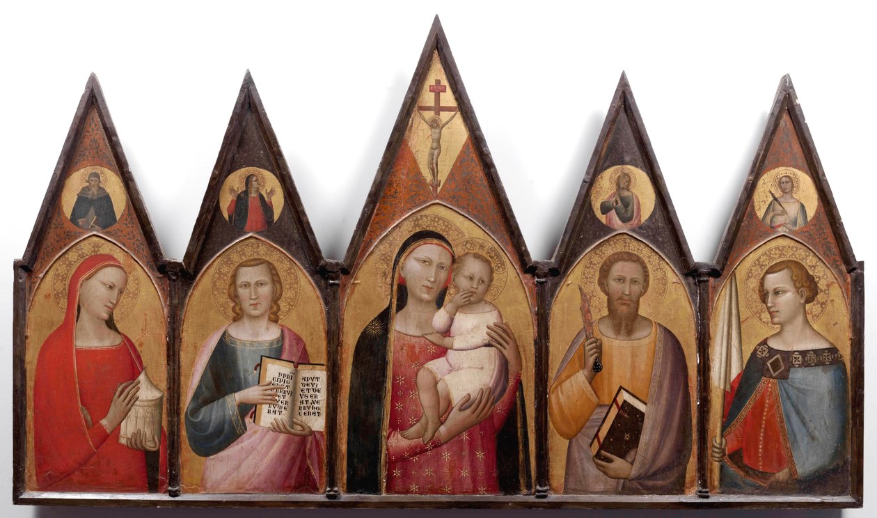 Madonna e criança com santos. de Allegretto Nuzi