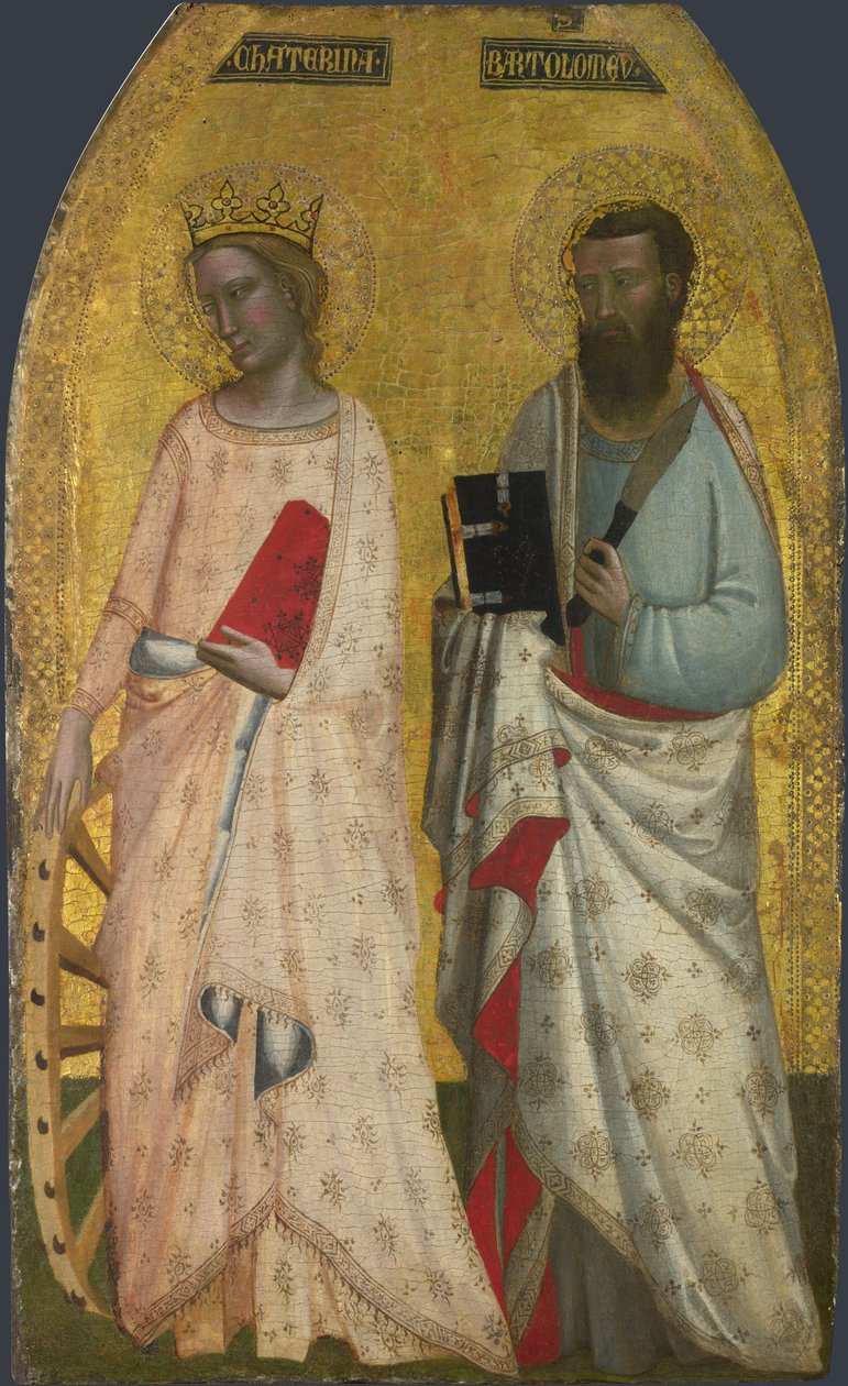 Santos Catarina e Bartolomeu, ca 1350 de Allegretto Nuzi