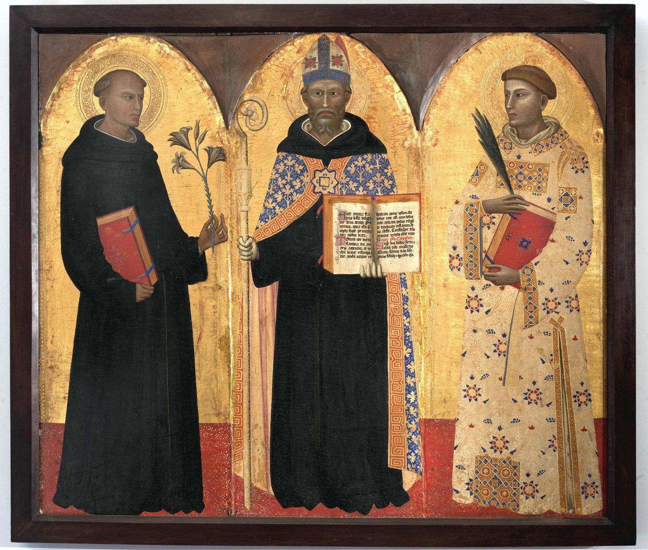 Sant&39;Agostino entre San Nicola da Tolentino e Santo Stefano Fabriano de Allegretto Nuzi