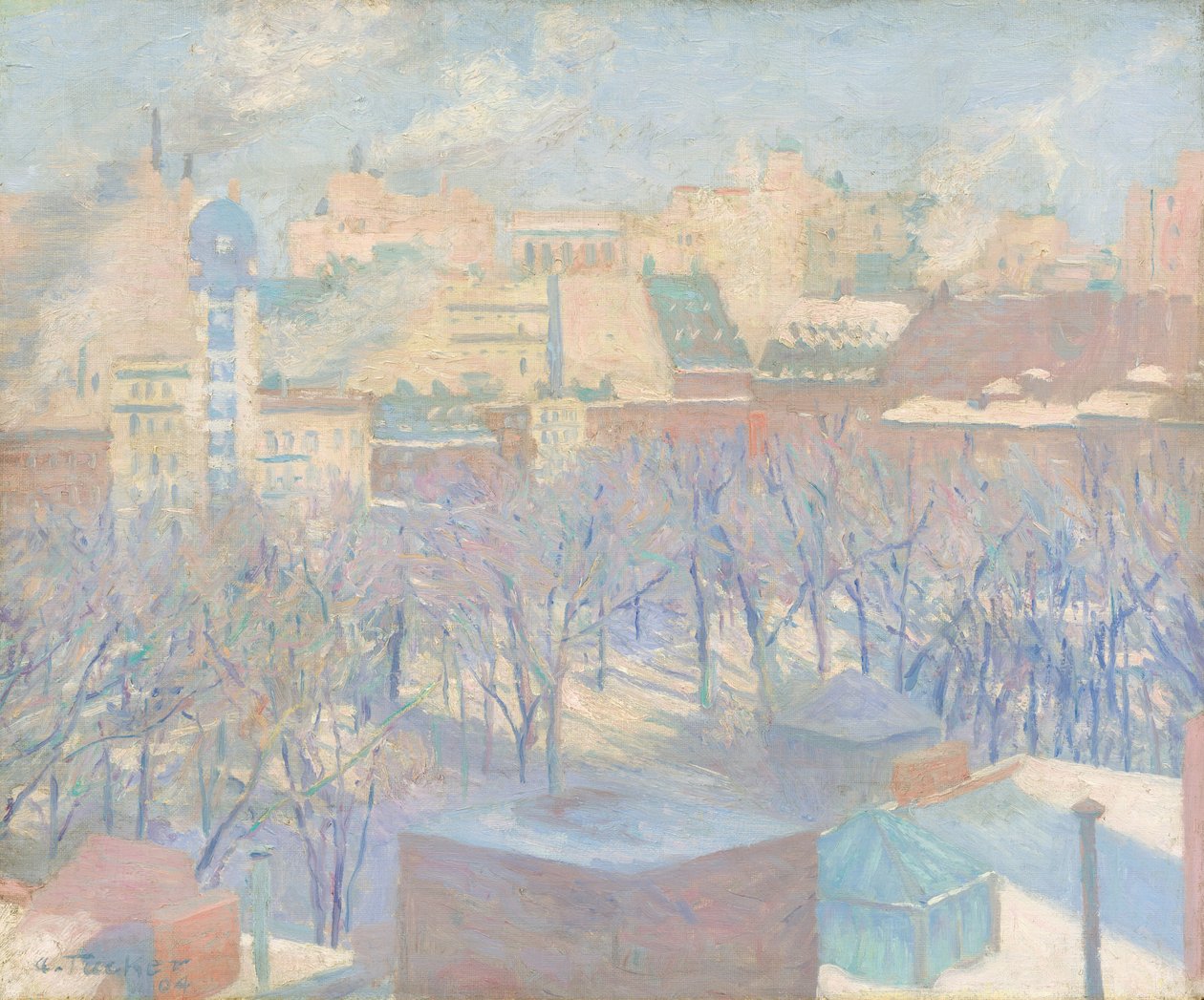 Madison Square, Neve, 1904. de Allen Tucker