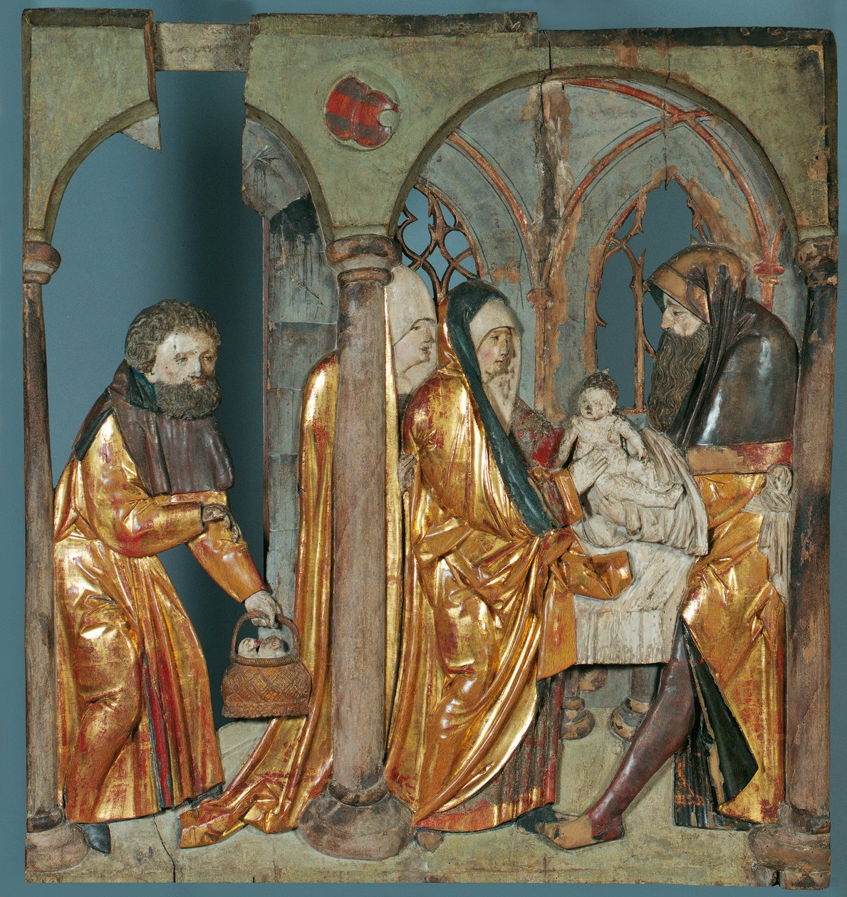 Oferta de Jesus no Templo de Allgäuer Bildschnitzer (Umkreis Jörg Lederer)