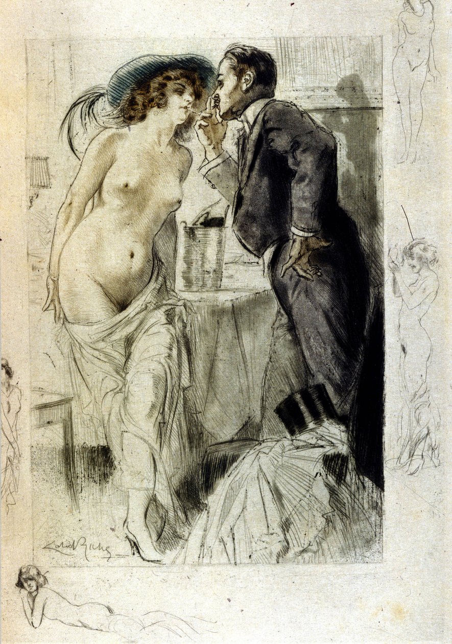 Ilustração de Almery Lobel-Riche (Lobel Riche) (1880-1950) de 1926 para “Le journal d