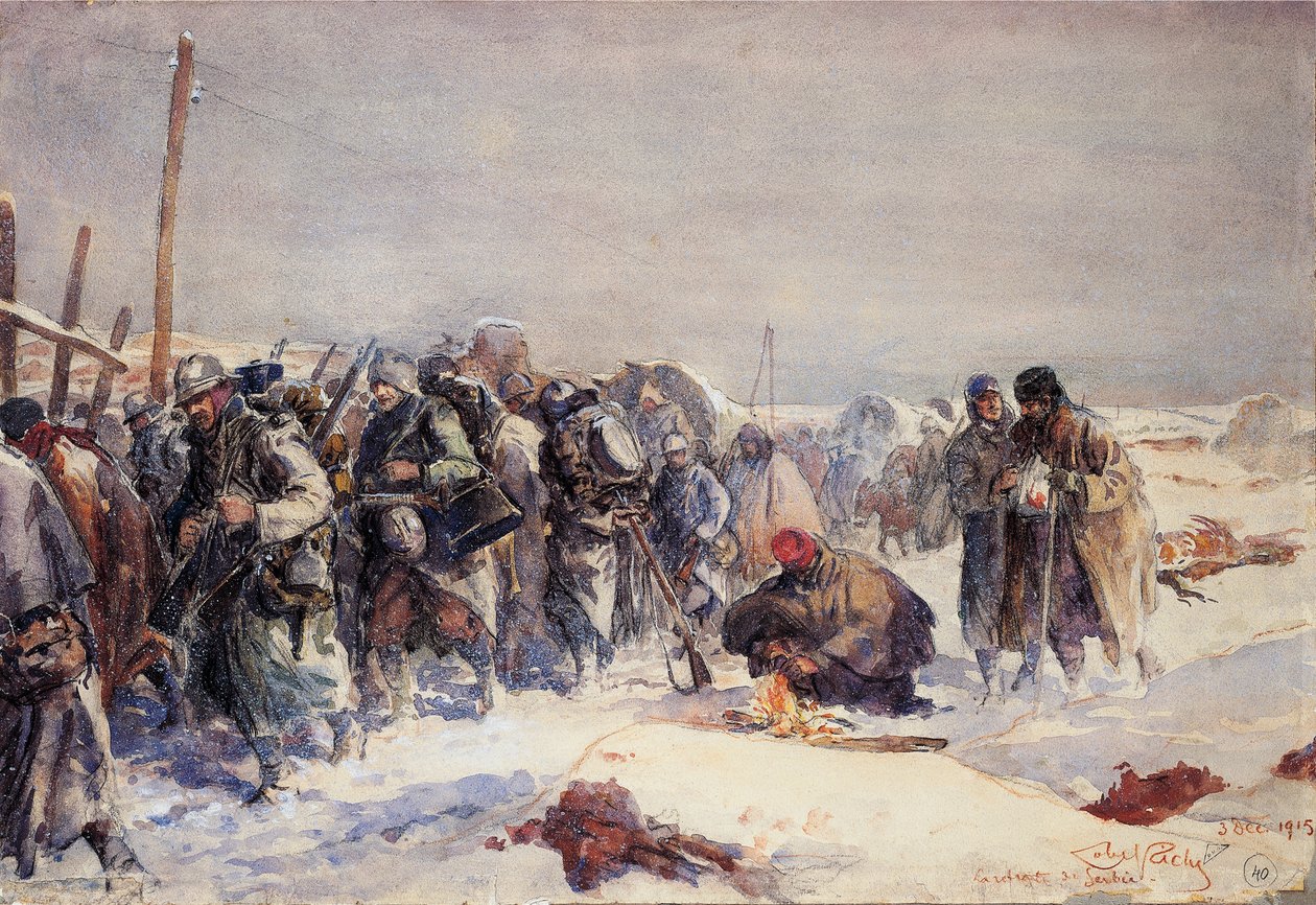 O exército austro-húngaro retira-se da frente sérvia, 3 de Dezembro de Almery Lobel Riche