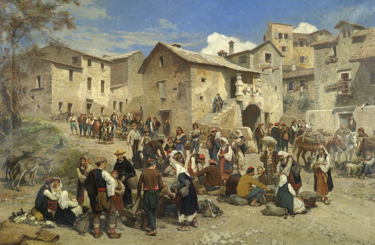 Mercado em Sarajevo. de Alois Schonn