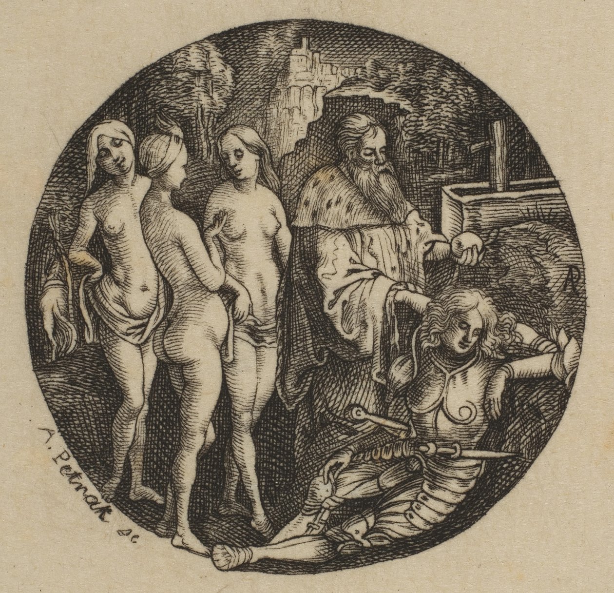 Julgamento de Paris, século XIX. de Alois Petrak