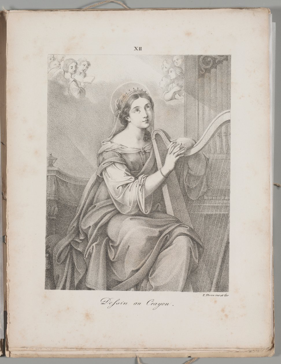 Arte da Litografia: Santa Cecília, Placa XII de Alois Senefelder