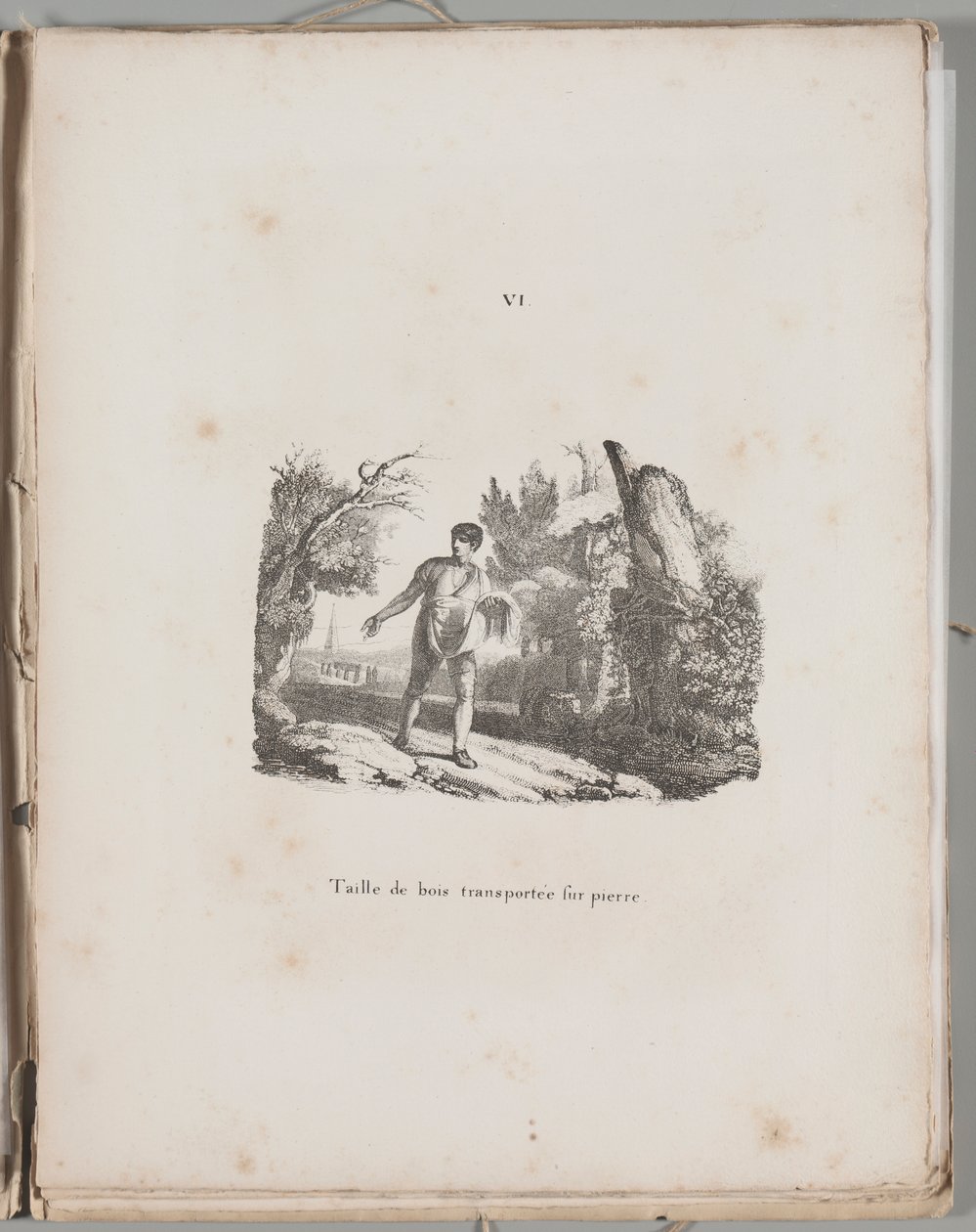 Arte da Litografia: Transferência de uma Gravura em Madeira, Placa VI de Alois Senefelder