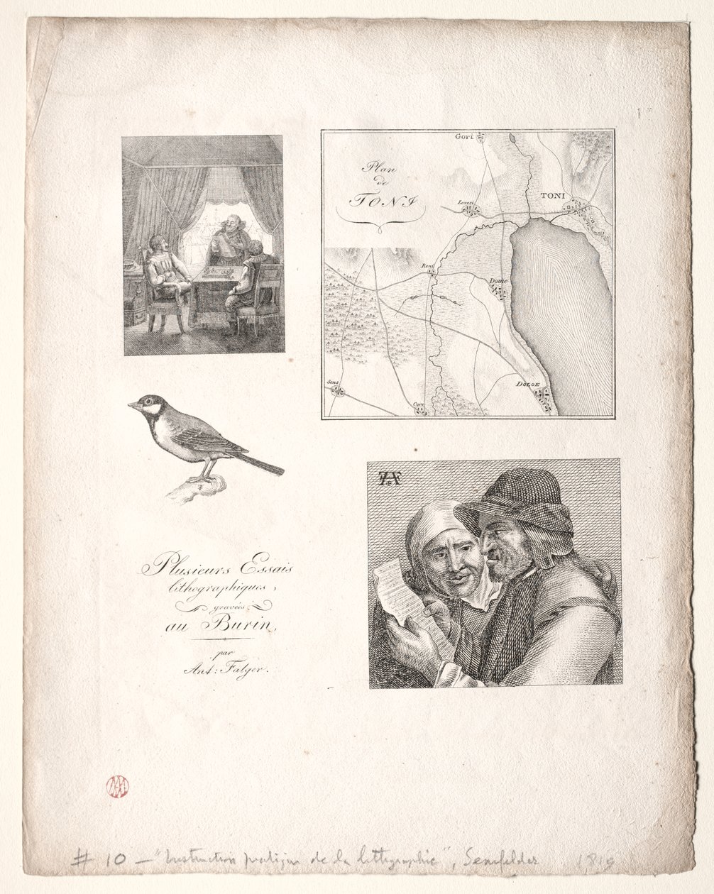 A arte da litografia: quatro assuntos após Falger de Alois Senefelder