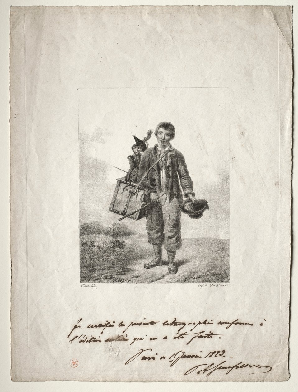 Garoto tocador de órgão de Alois Senefelder