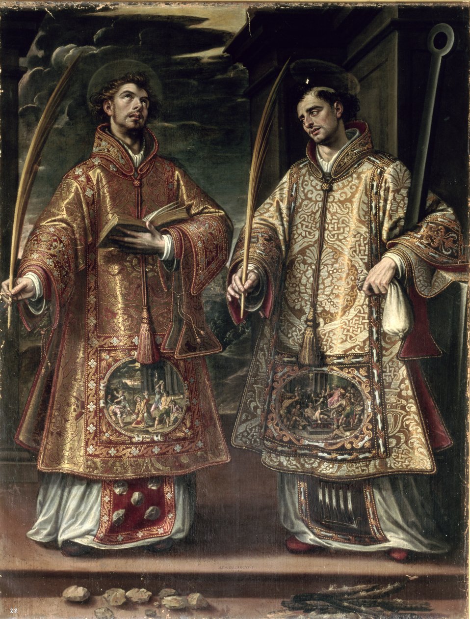 São Lourenço e Santo Estêvão, 1580 de Alonso Sánchez Coello