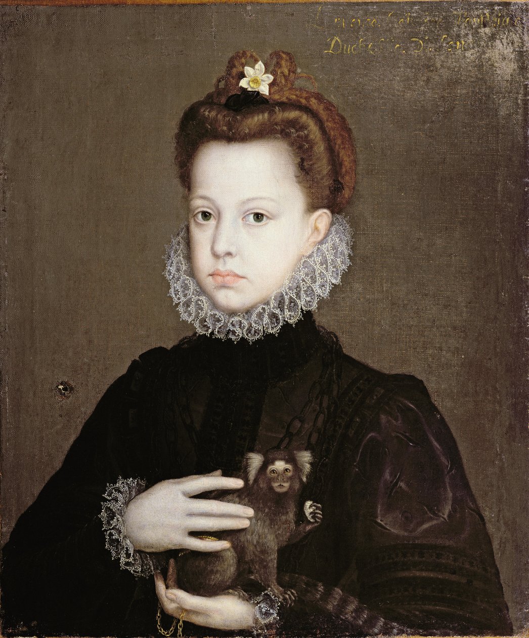 Infanta Isabella Clara Eugenia, Filha de Filipe II de Espanha de Alonso Sánchez Coello