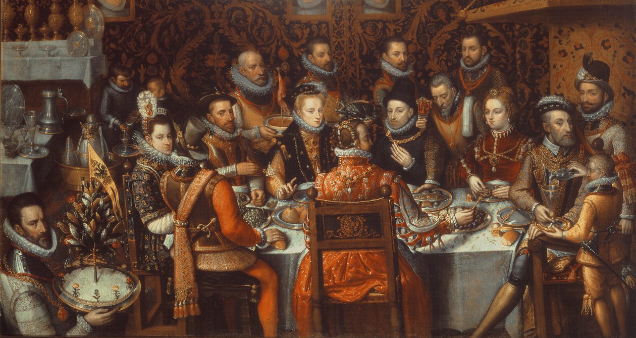 O banquete dos monarcas, c.1579 de Alonso Sánchez Coello