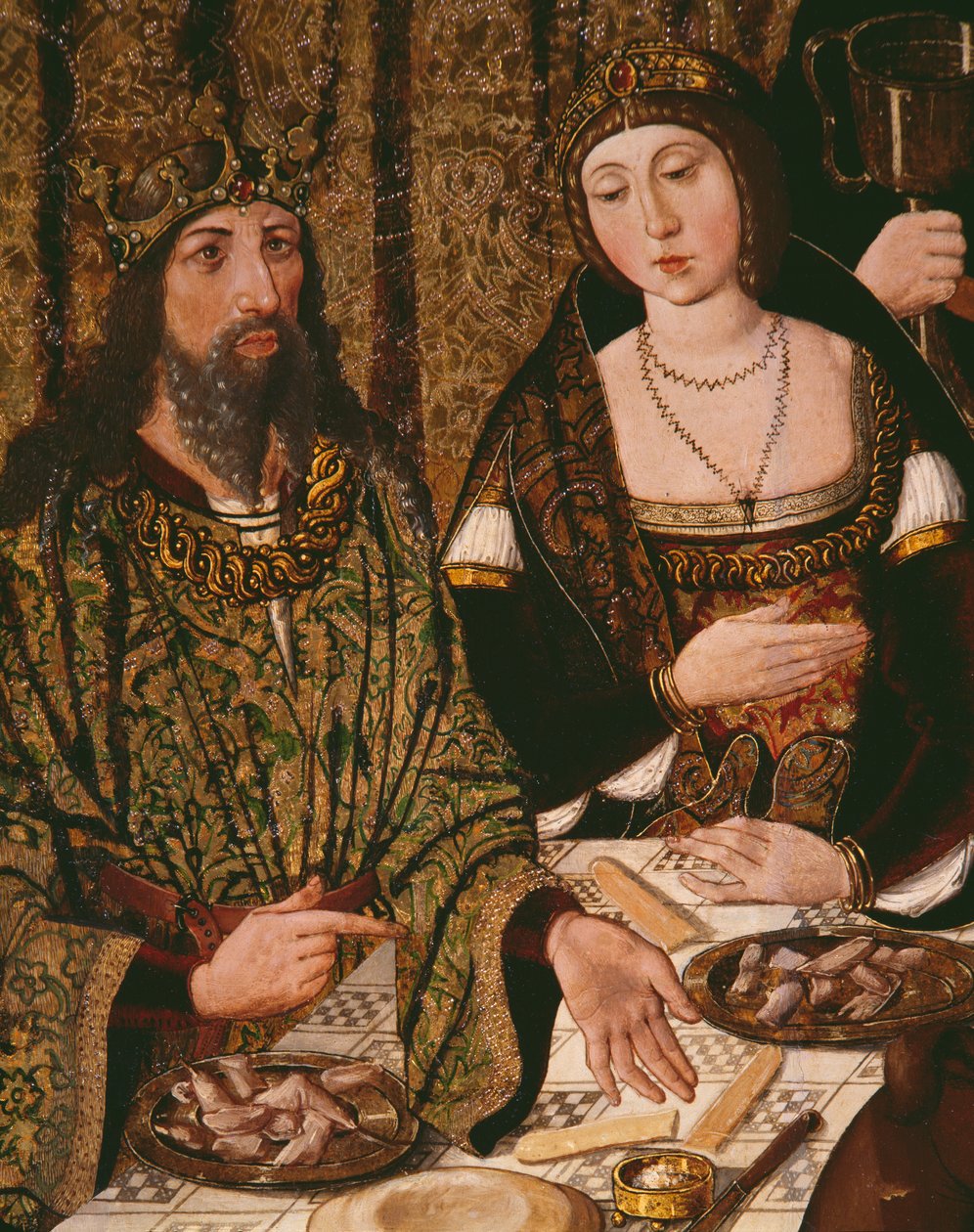 A vida de São Tomás na Índia, a festa de casamento do filho do rei de Andrópolis (detalhe) (ver também 346169, 346171) de Alonso de Sedano