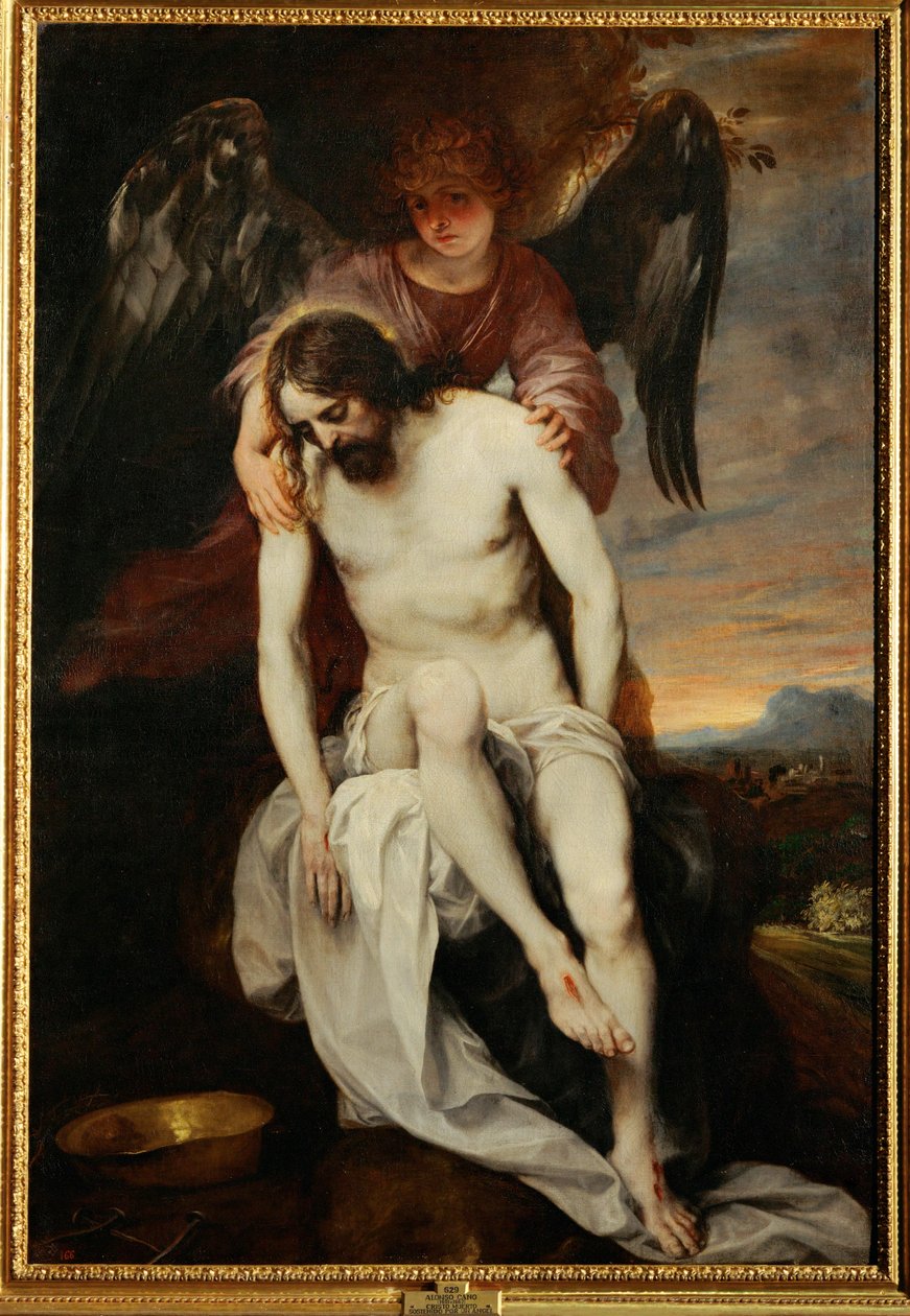 Cristo morto amparado por um anjo (pintura sobre tela) de Alonso Cano