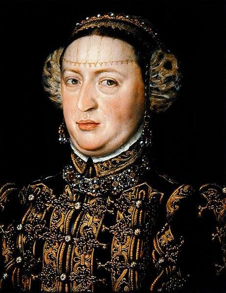 Catarina da Áustria, Rainha de Portugal (1507-78) (óleo sobre painel de carvalho) de Alonso Sánchez Coello