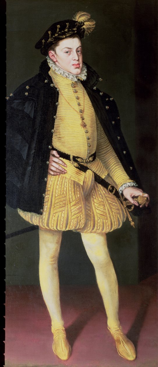 Dom Carlos (1545-68), filho do Rei Filipe II de Espanha (1556-98) e Maria de Portugal de Alonso Sánchez Coello