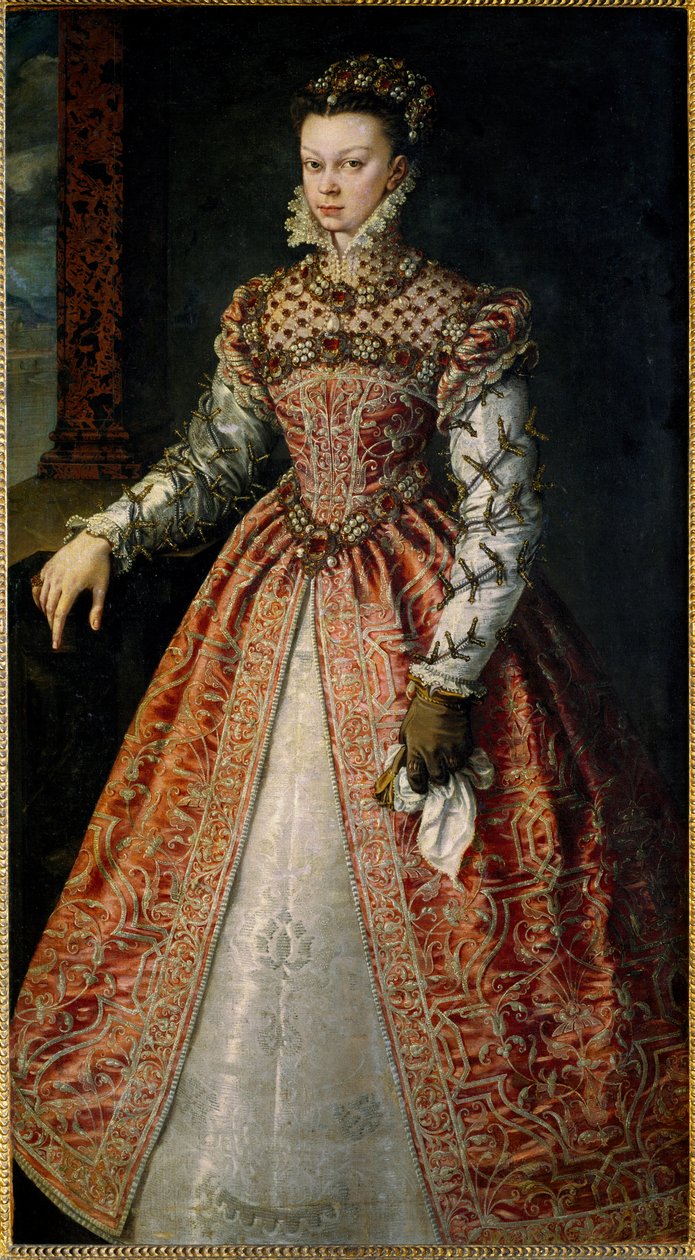 Retrato de Elisabeth da França (ou Isabelle de Valois) de Alonso Sánchez Coello