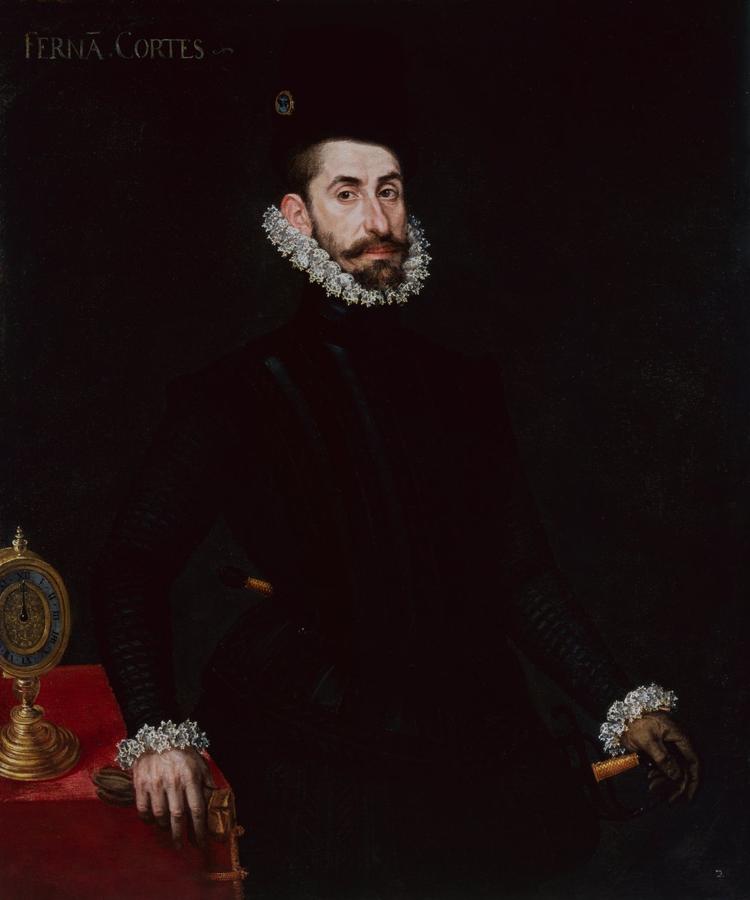Retrato de Hernan Cortes (óleo sobre tela) de Alonso Sánchez Coello