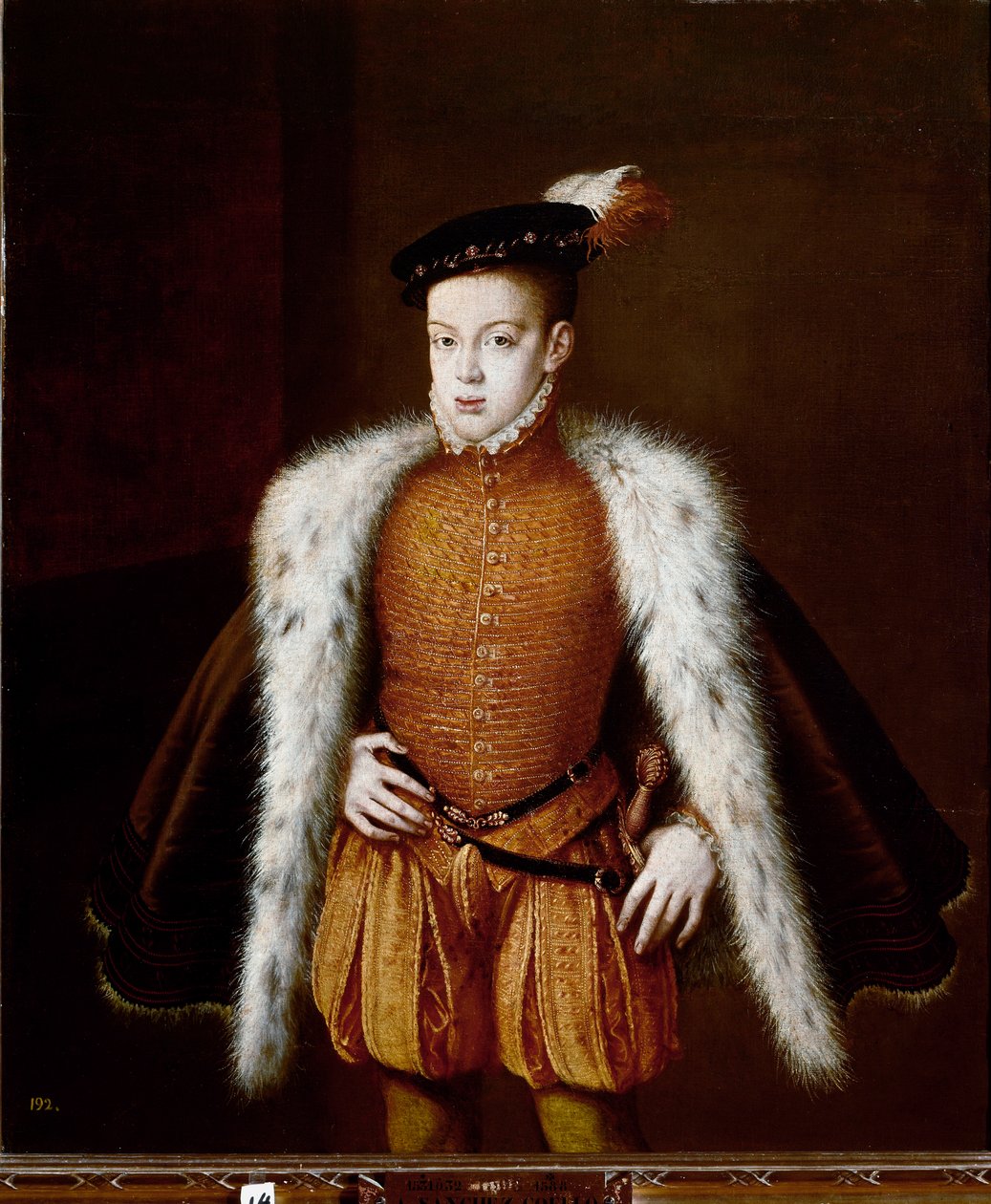Retrato do Príncipe Dom Carlos (pintura, c.1557) de Alonso Sánchez Coello
