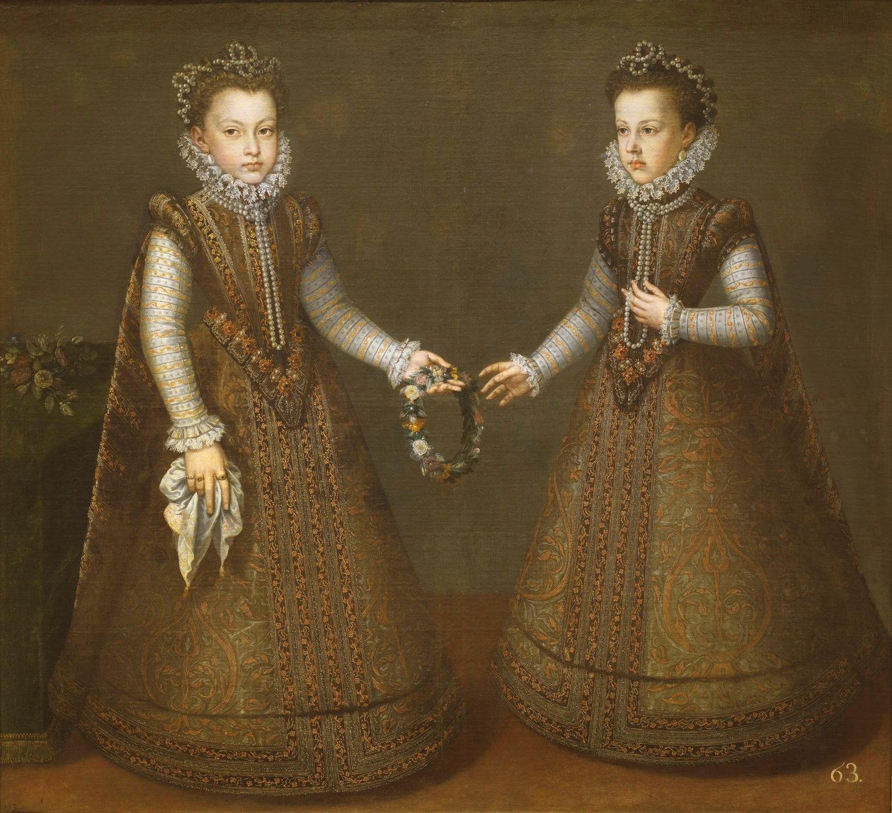 As Infantas Isabel Clara Eugenia e Catalina Micaela de Alonso Sánchez Coello