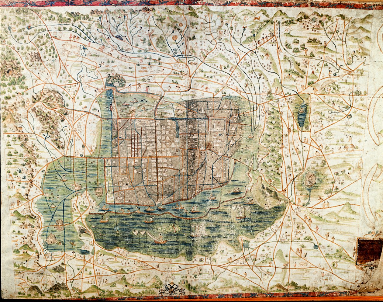 Mapa do México (manuscrit de Alonso de Santa Cruz