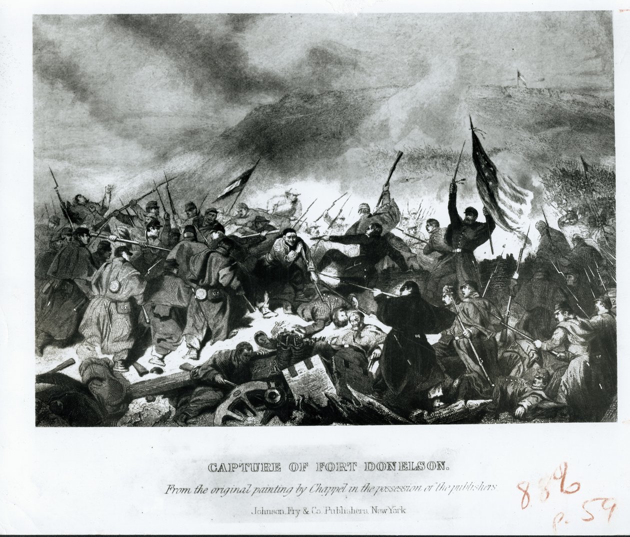 Captura de Fort Donelson. de Alonzo Chappel
