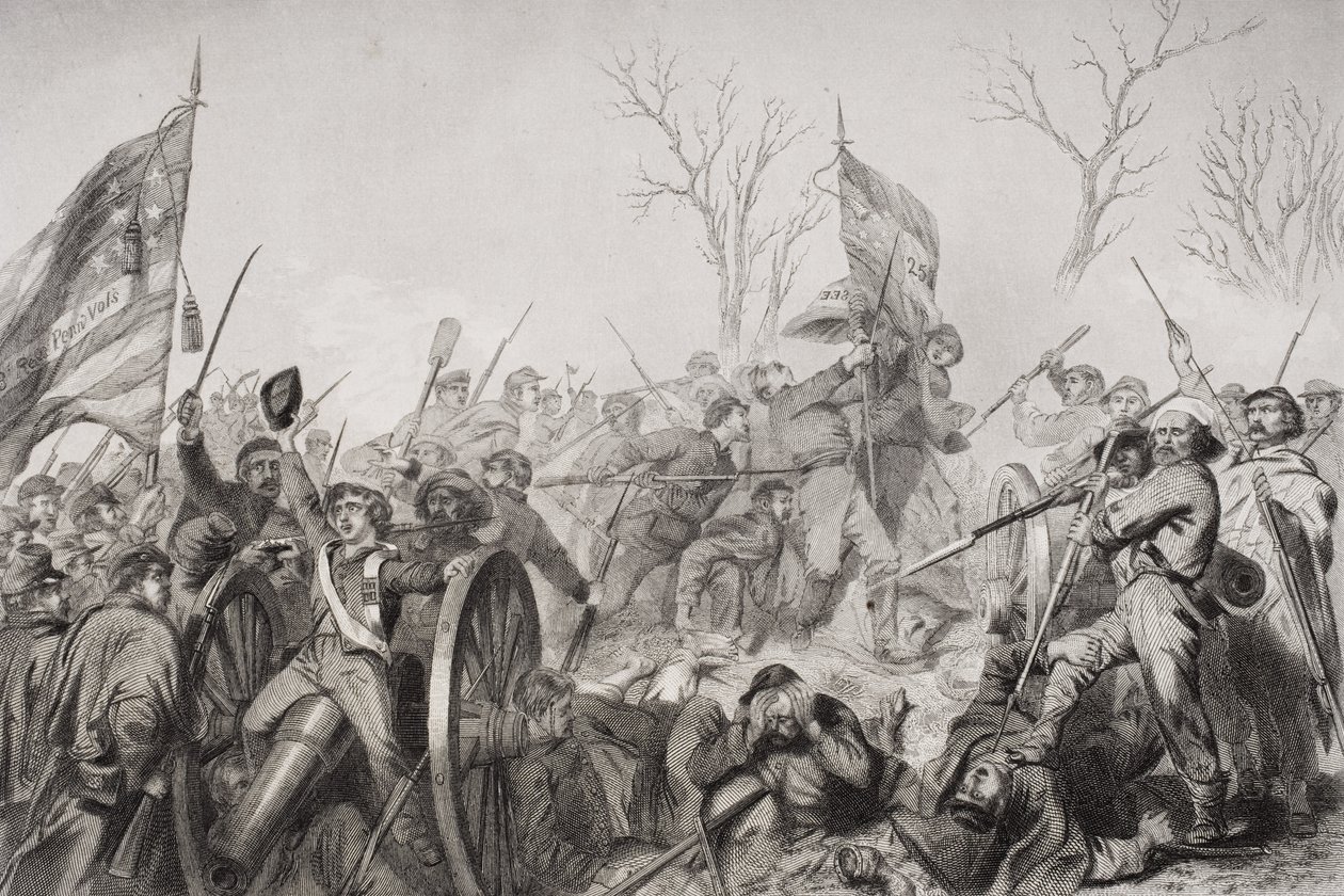 Captura da bandeira confederada na Batalha de Murfreesboro em 1862 de Alonzo Chappel