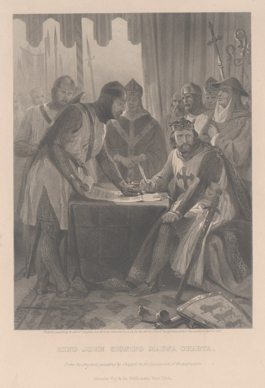 João, rei da Inglaterra, 1870 de Alonzo Chappel