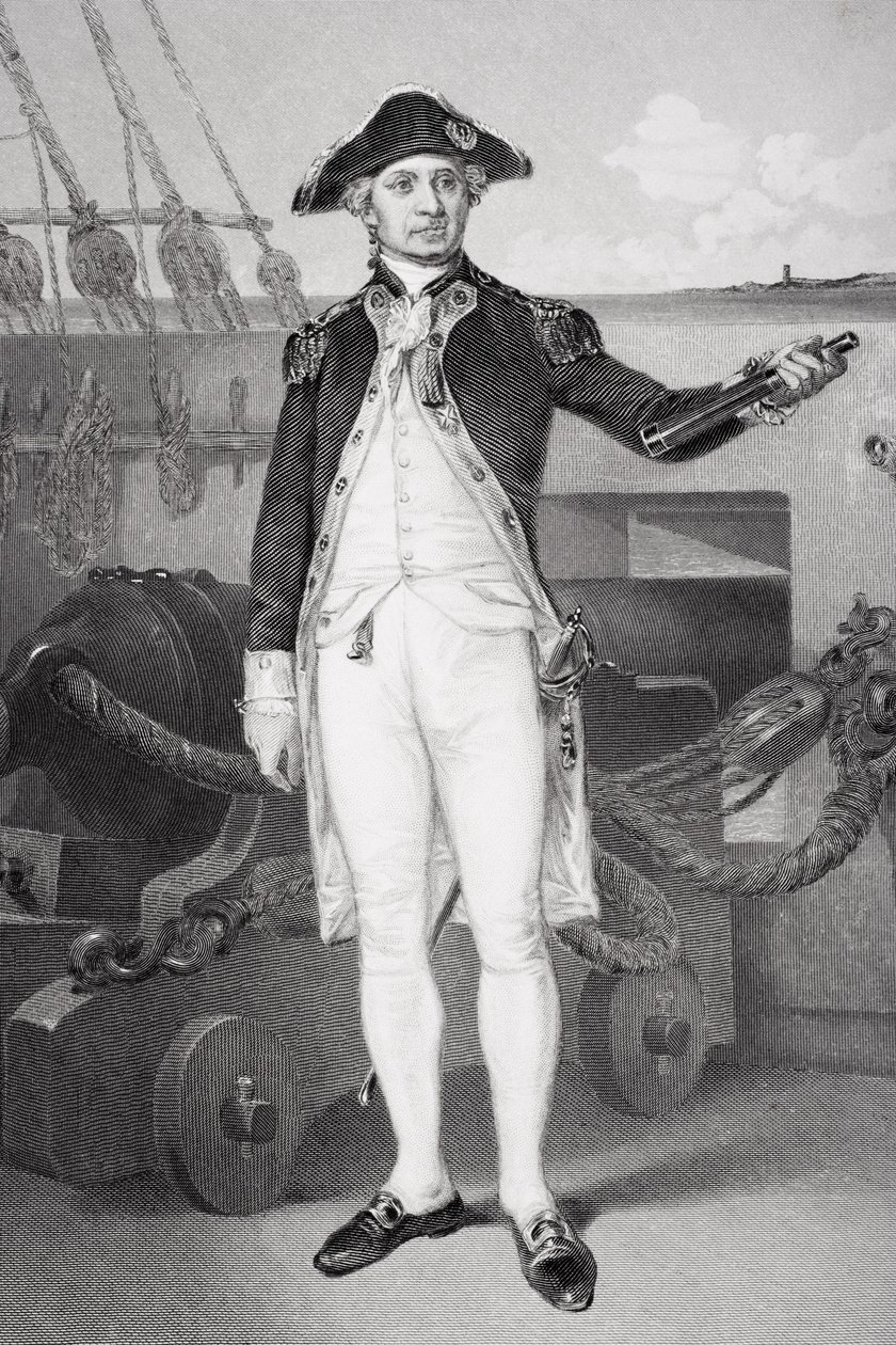 Retrato de João Paulo Jones (1742-92) de Alonzo Chappel
