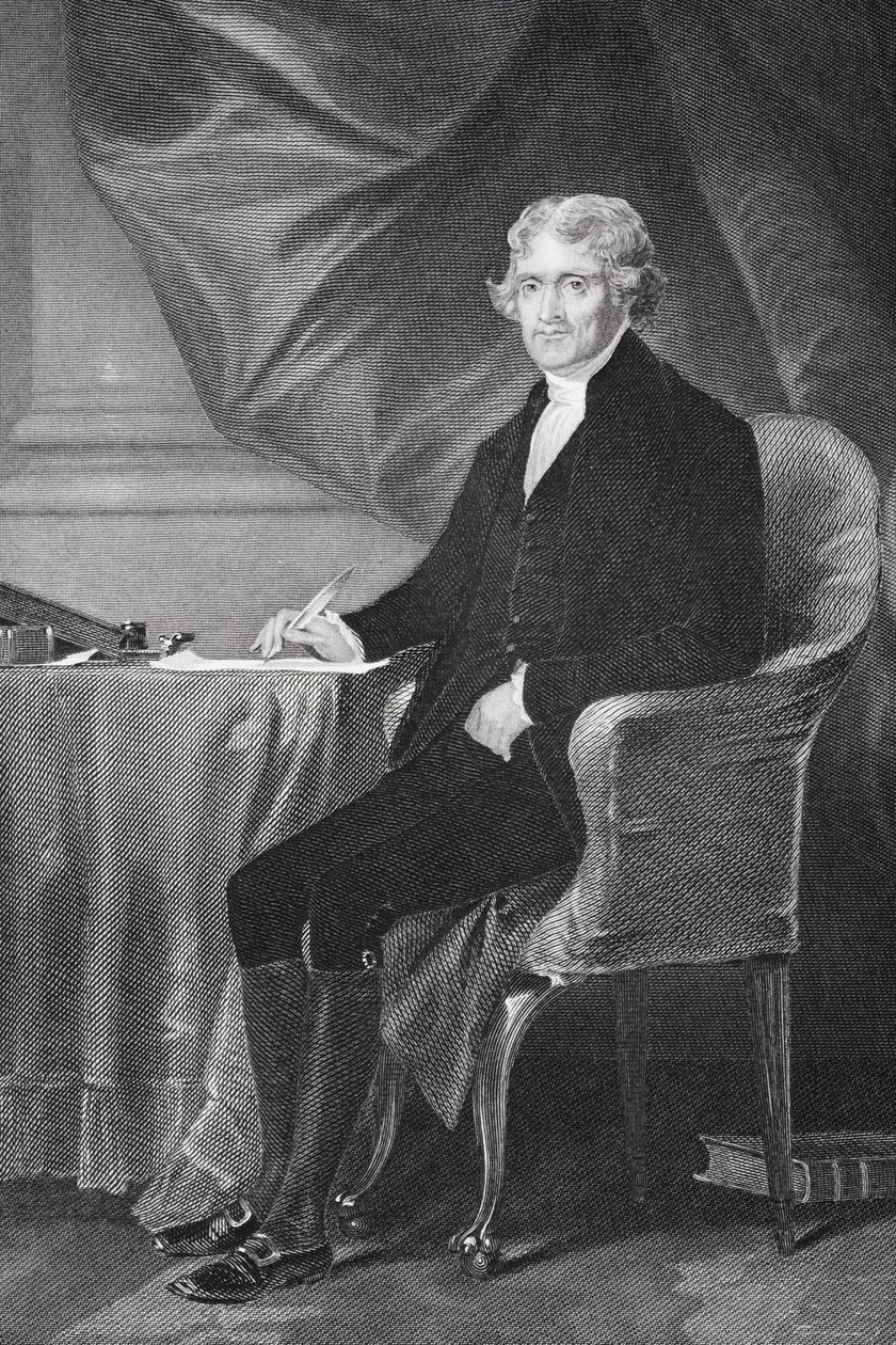 Retrato de Thomas Jefferson (1743-1826) (ver 254738 para detalhes) de Alonzo Chappel