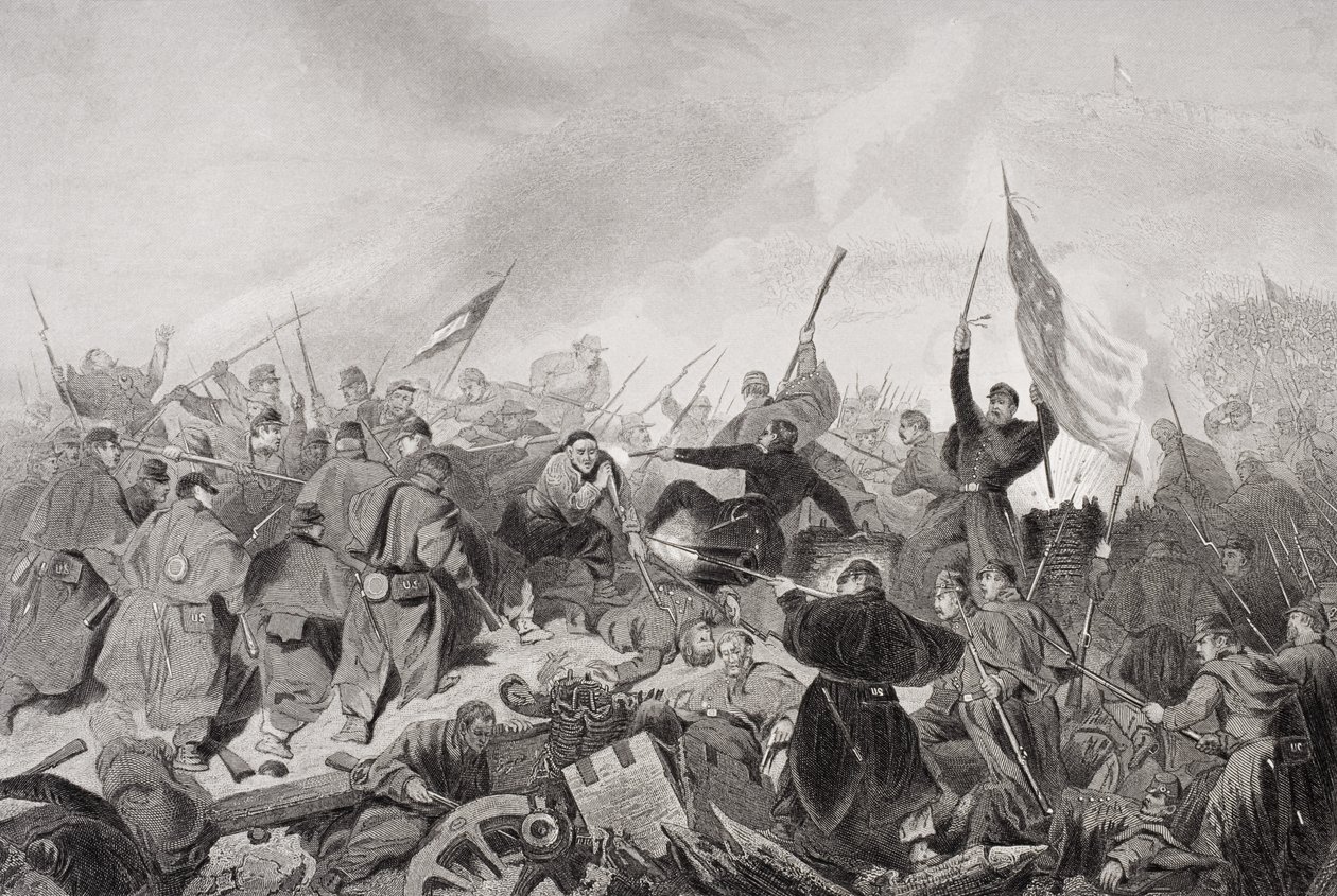 A captura de Fort Donelson, Dover, Tennessee 1862 de Alonzo Chappel