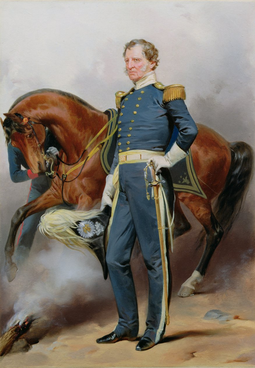 Winfield Scott (1786-1866), c.1850 (óleo no moinho) de Alonzo Chappel