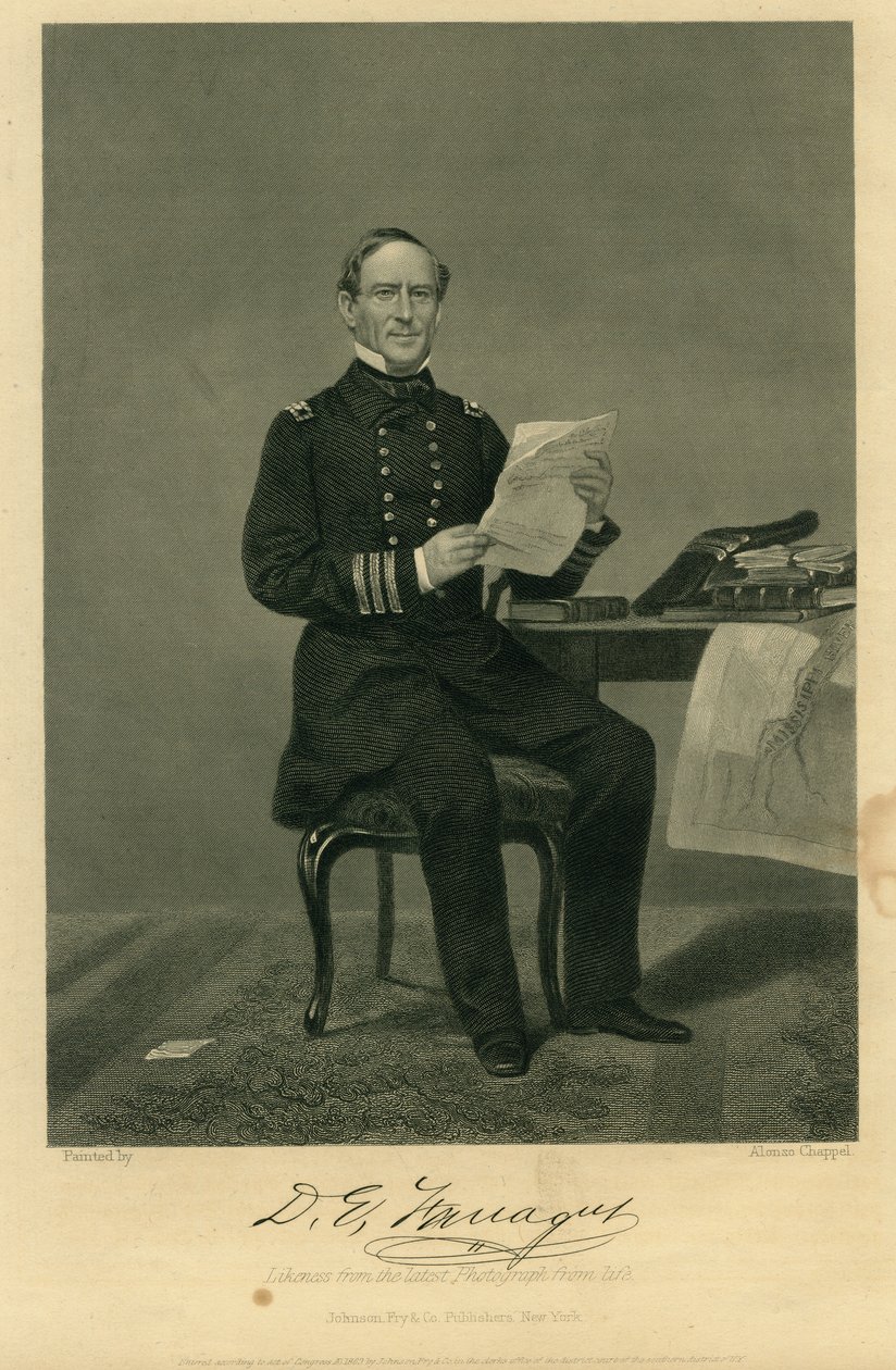 "Almirante David Farragut" (União) de Alonzo Chappel