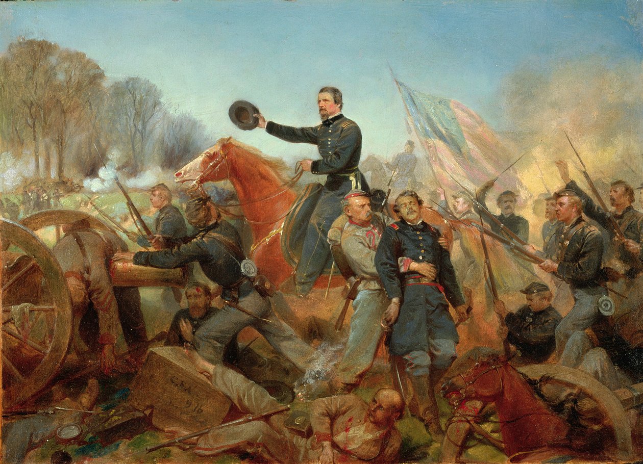 Batalha do Deserto, Ataque em Spotsylvania Court House, Virgínia, 1865 de Alonzo Chappel