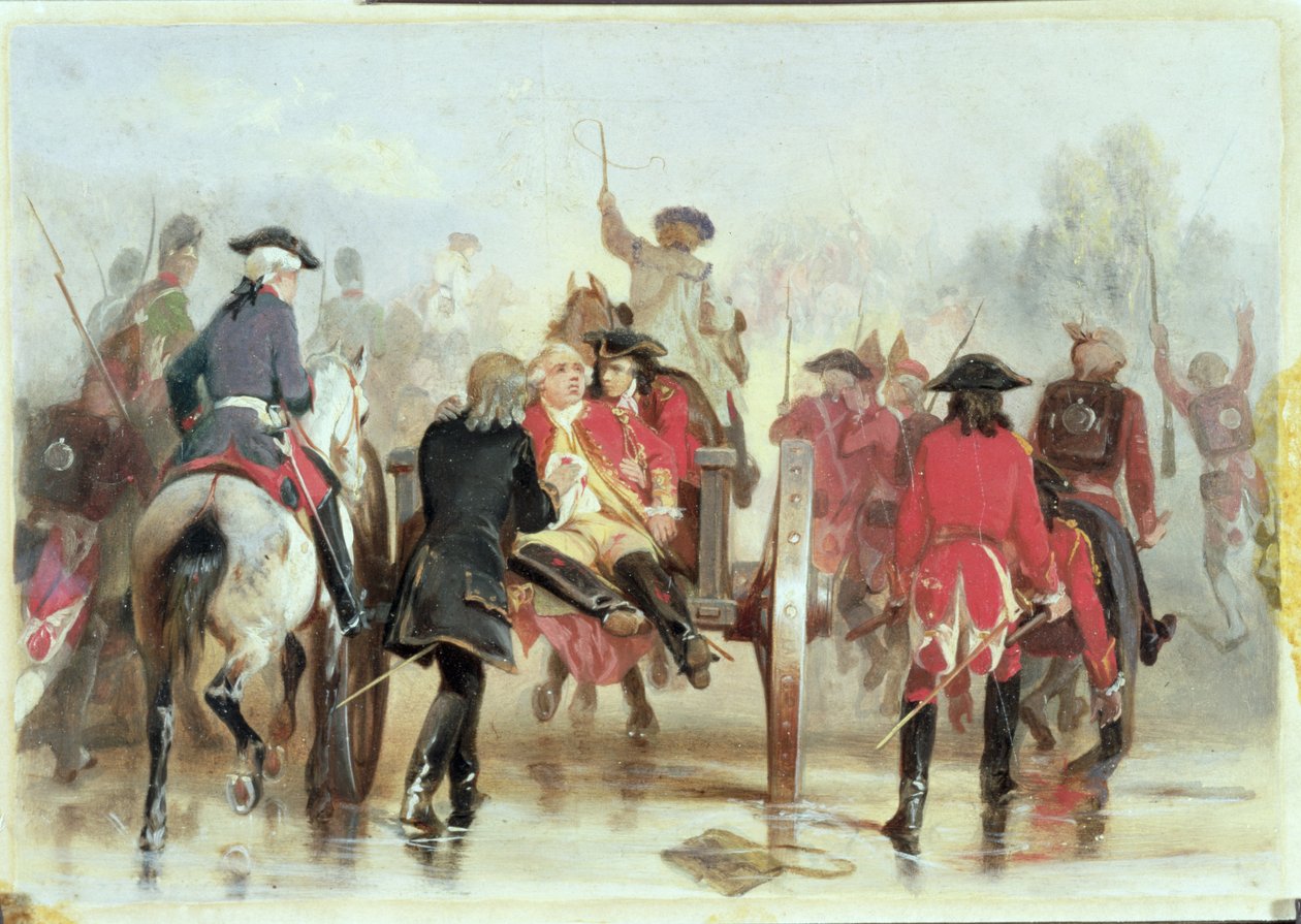 Braddocks Retreat em 9 de julho de 1755, 1865 de Alonzo Chappel