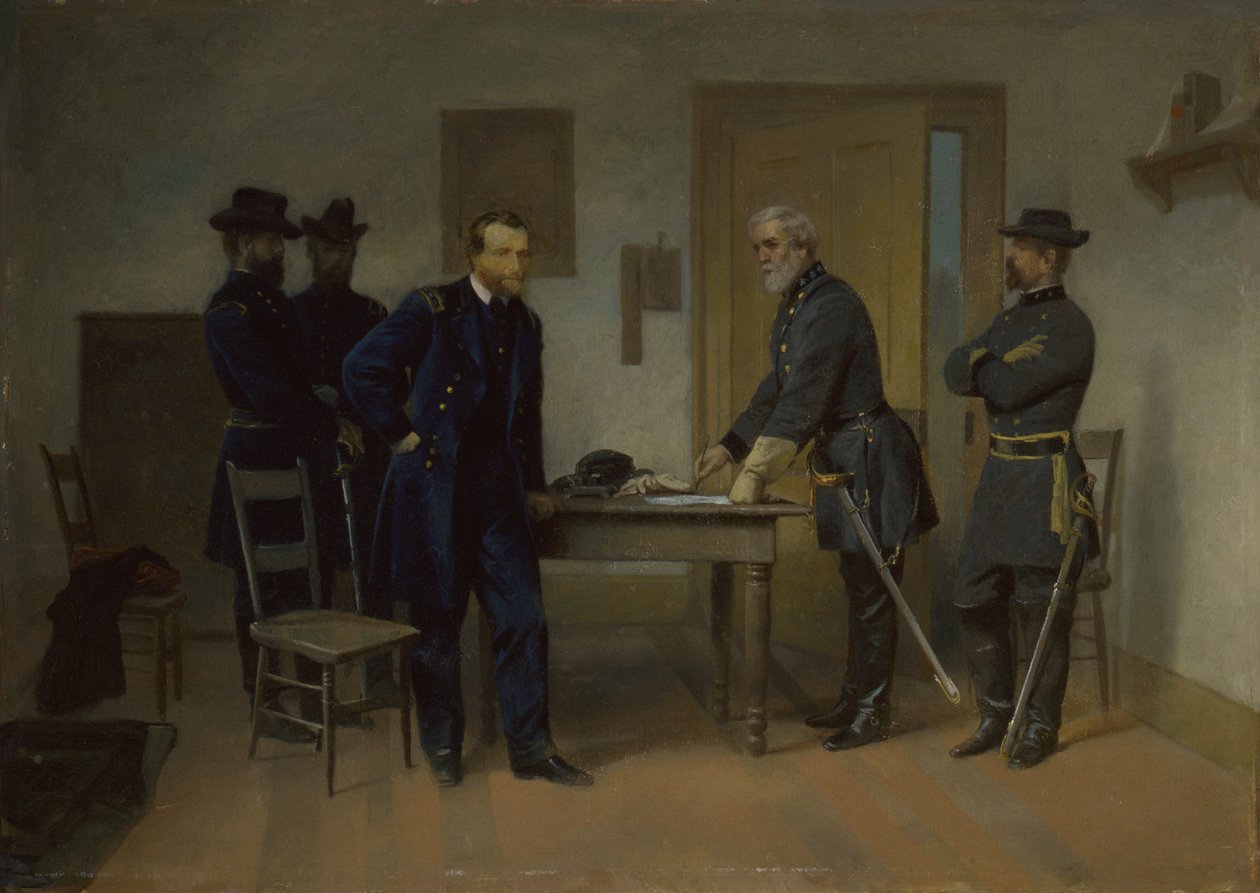 Lee rende-se a Grant em Appomattox de Alonzo Chappel