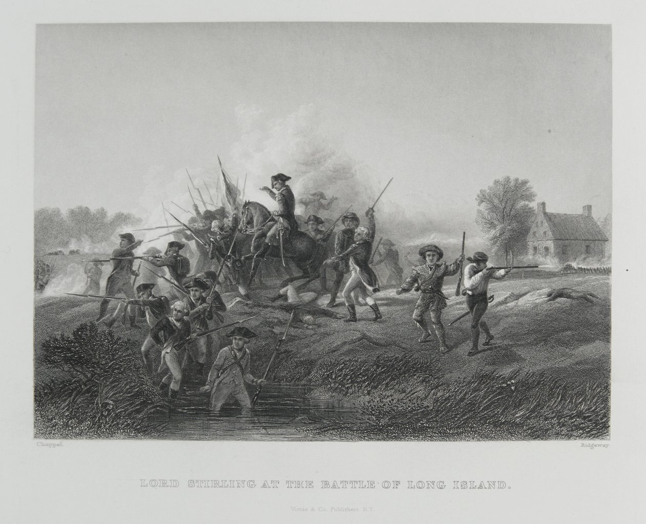 Lorde Stirling na batalha de Long Island, 1776 de Alonzo Chappel