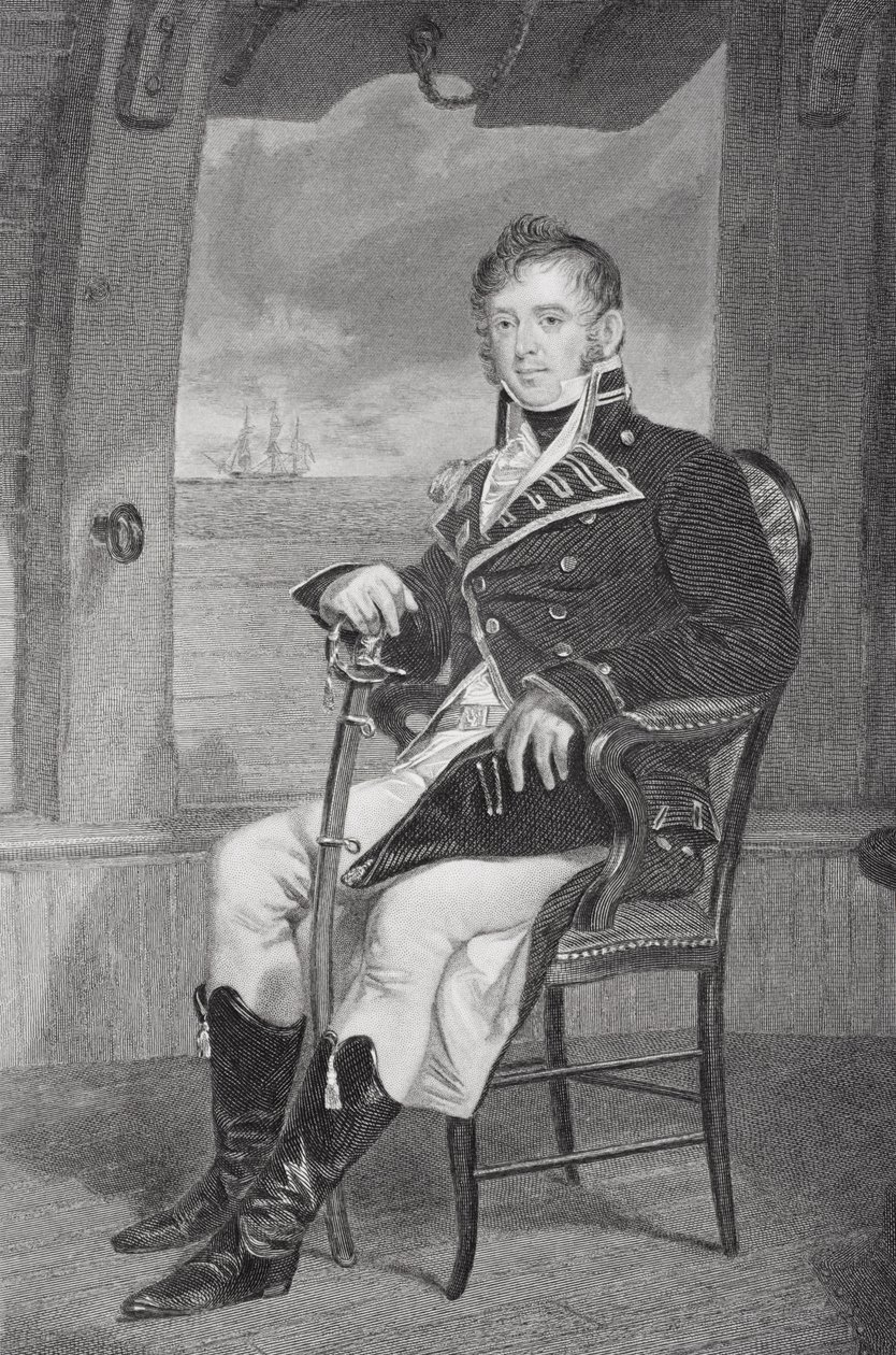 Retrato de James Lawrence (1781-1813) (lito) de Alonzo Chappel
