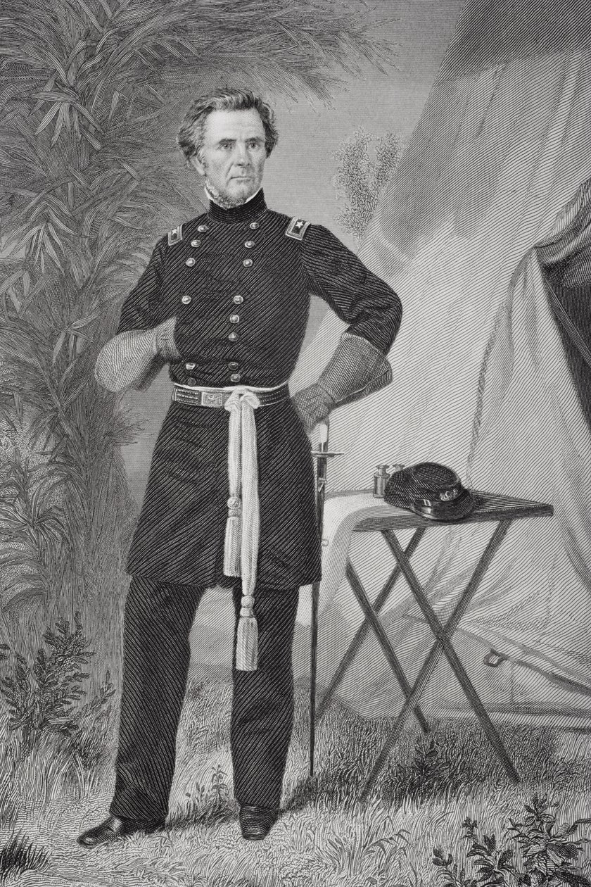 Retrato de Ormbsy McKnight Mitchel (1809-62) (lito) de Alonzo Chappel
