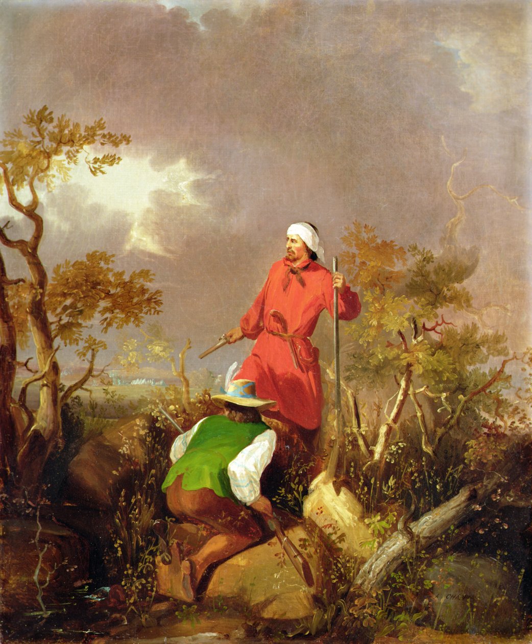 Os Fronteiriços (óleo sobre tela) de Alonzo Chappel