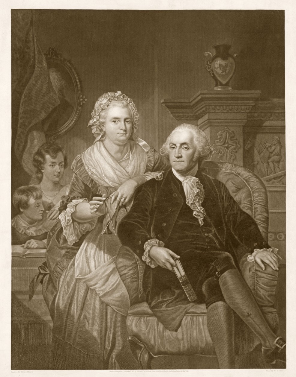 Washington em casa, pub. 1867 de Alonzo Chappel