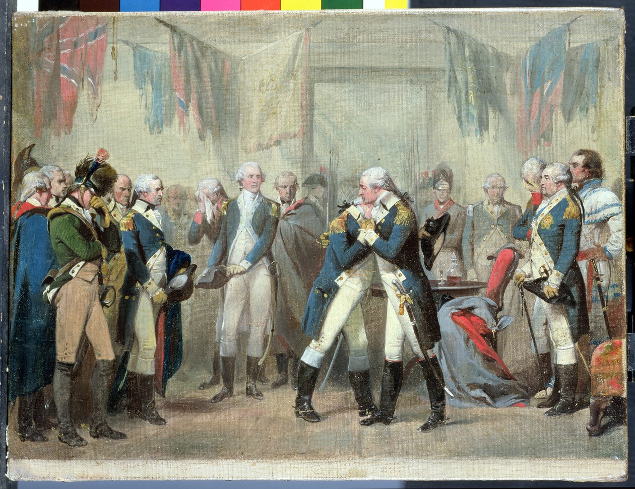 Adeus de Washingtons aos seus oficiais de Alonzo Chappel