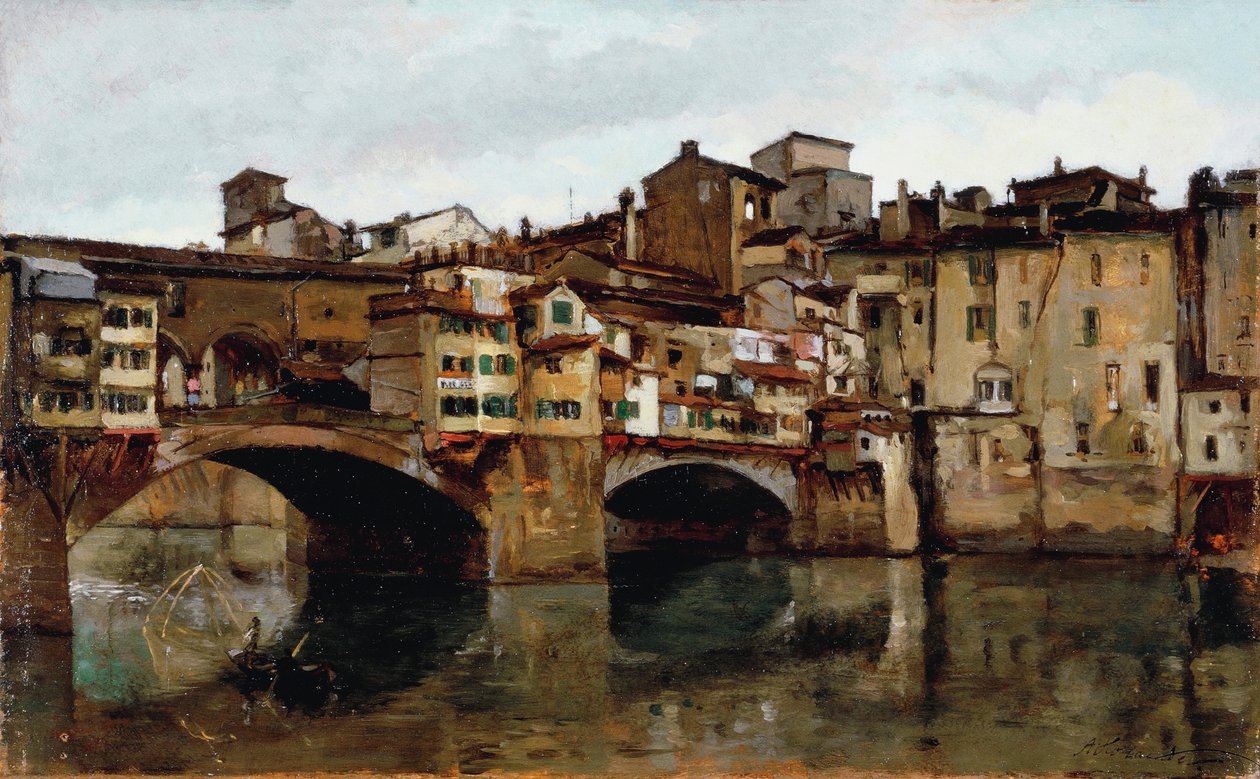 Ponte Vecchio em Florença de Alphons Hollaender